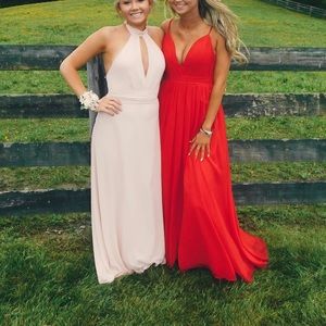 Light pink prom dress